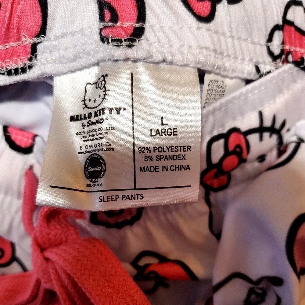 Hello Kitty Sleepwear Pants Apple Teacher Spring Pj Bottoms NWOT - Picture 6 of 7